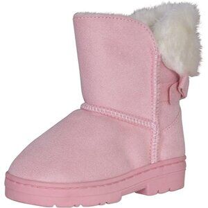 Bebe Girls Pink Faux Fur Boots Size 2 NWT